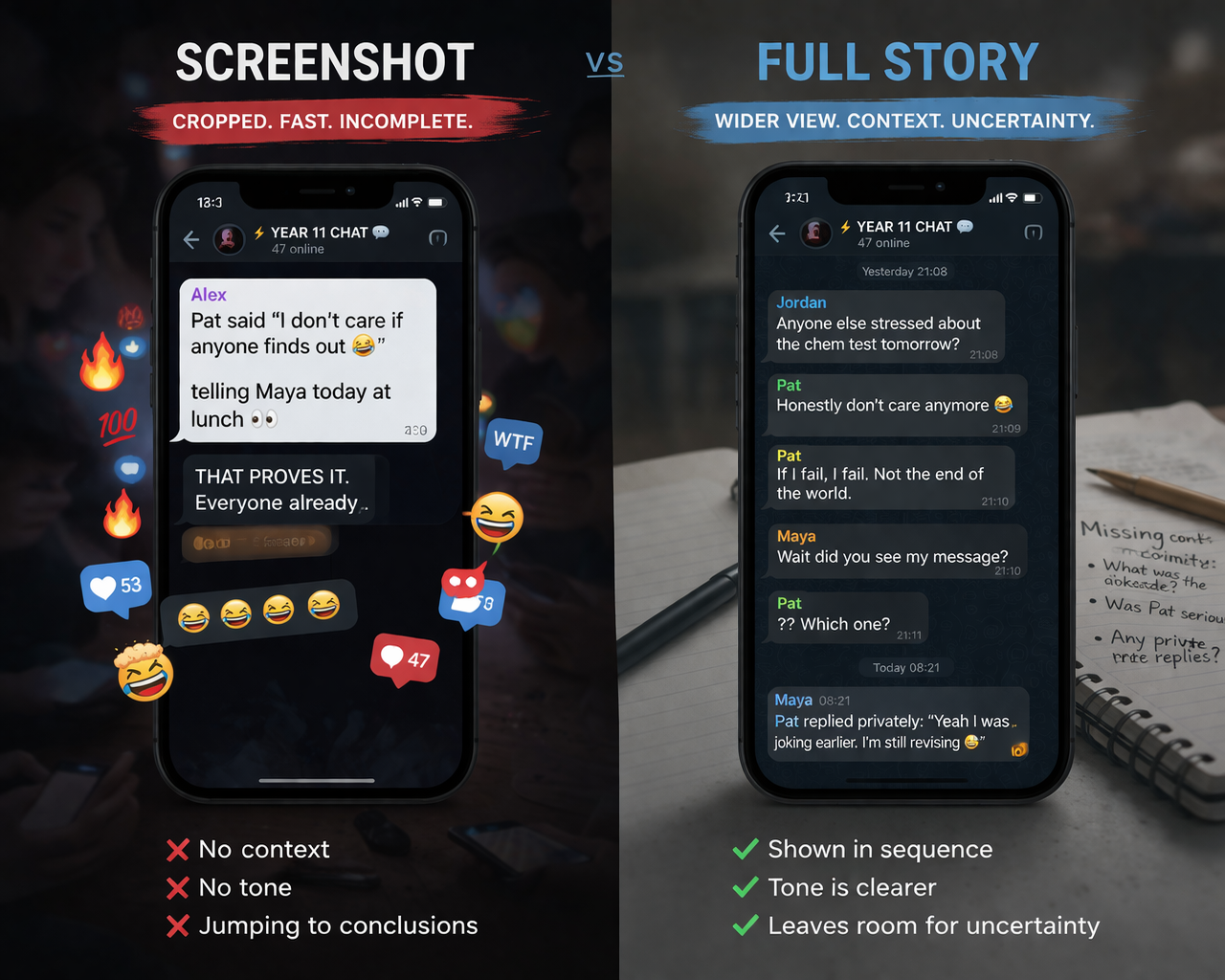 Screenshot or full story graphic