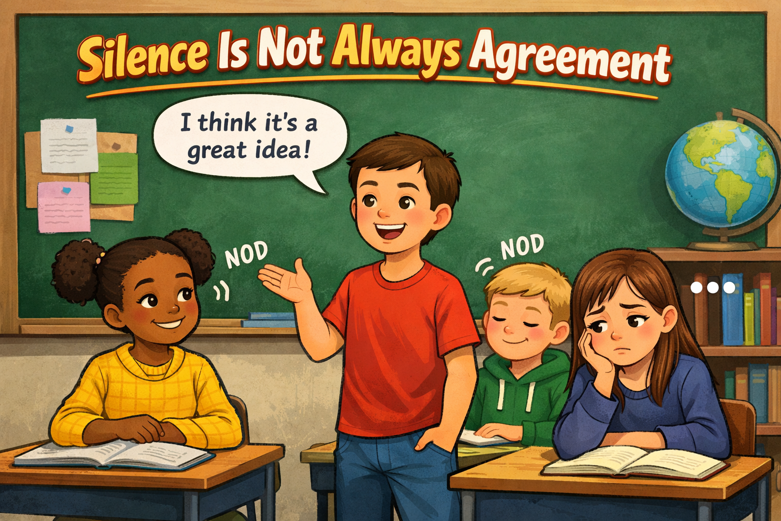 Silence is not always agreement graphic